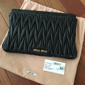 Authentic Miu Miu Matelasse Clutch